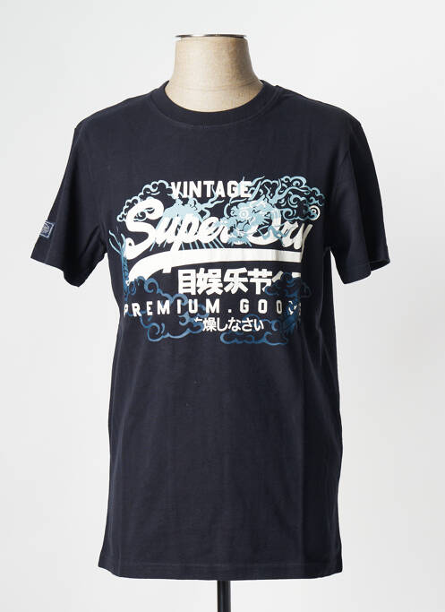T-shirt bleu SUPERDRY pour homme