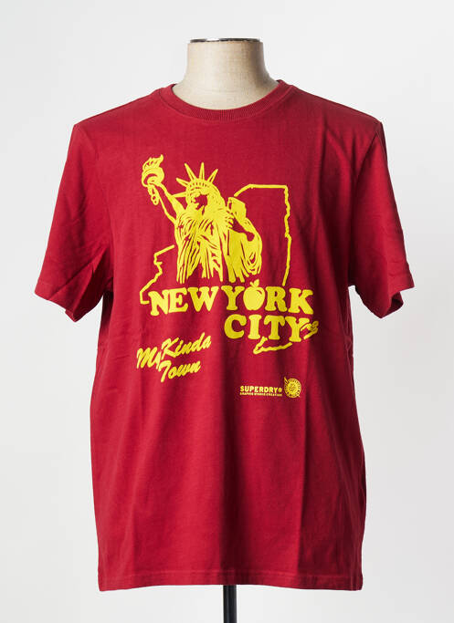 T-shirt rouge SUPERDRY pour homme