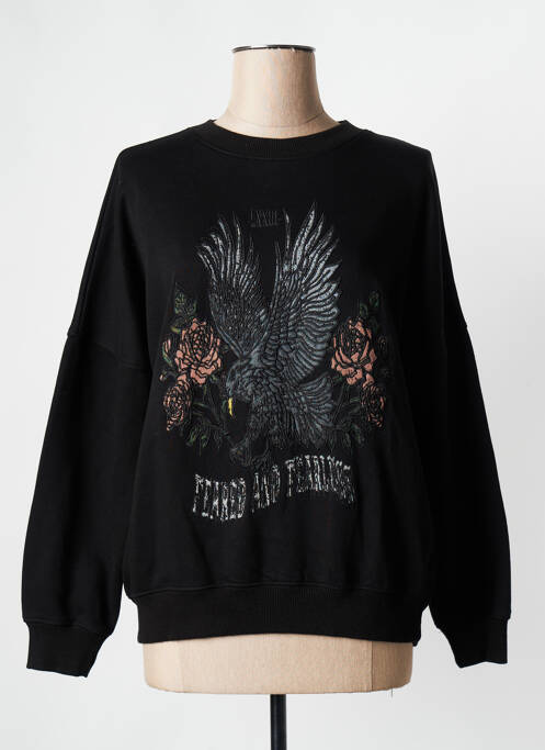 Sweat-shirt noir ROSE GARDEN pour femme