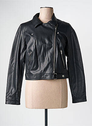 Veste simili cuir noir ONLY pour femme