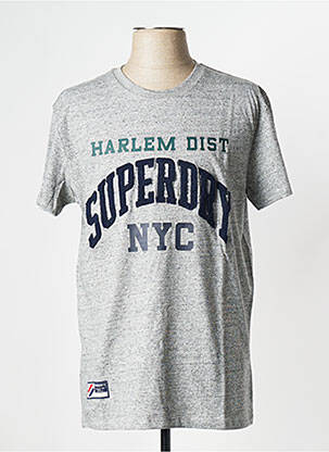 T-shirt gris SUPERDRY homme