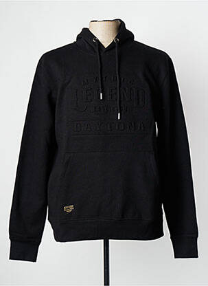 Sweat-shirt à capuche noir DAYTONA homme