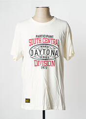 T-shirt blanc casse DAYTONA pour homme seconde vue