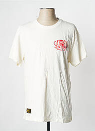 T-shirt blanc casse DAYTONA homme