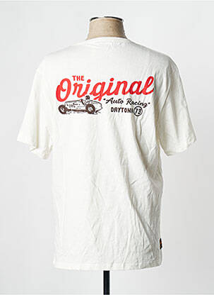T-shirt blanc casse DAYTONA homme
