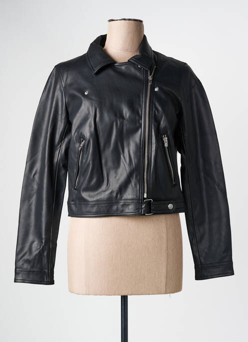 Veste simili cuir noir ONLY pour femme