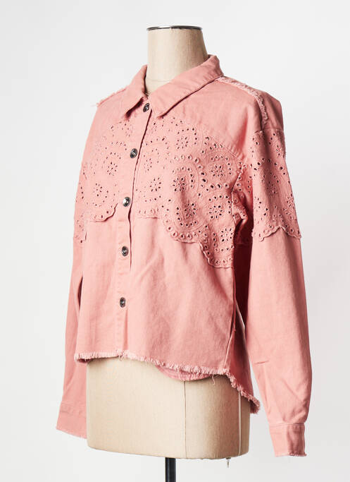Veste en jean rose ONLY pour femme