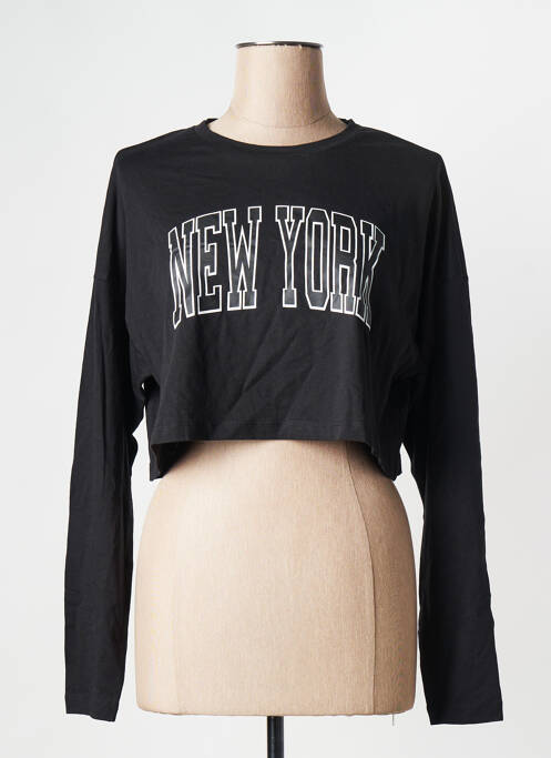 T-shirt noir NOISY MAY pour femme