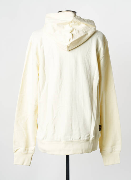 Sweat-shirt à capuche blanc casse DAYTONA homme