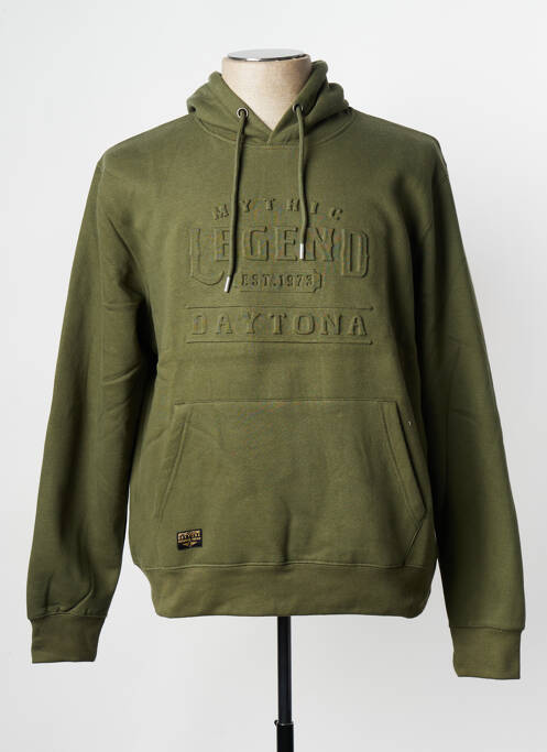 Sweat-shirt à capuche kaki DAYTONA pour homme