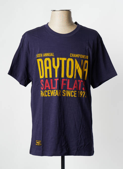 T-shirt bleu marine DAYTONA pour homme