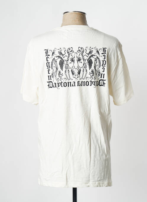 T-shirt blanc casse DAYTONA pour homme