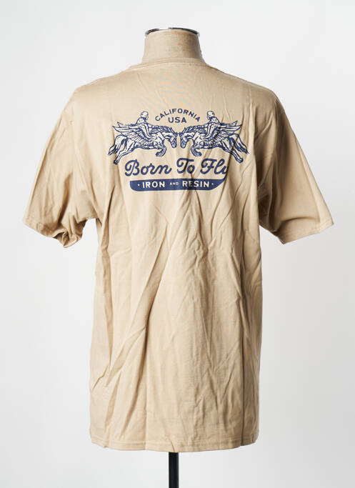 T-shirt marron IRON AND RESIN homme