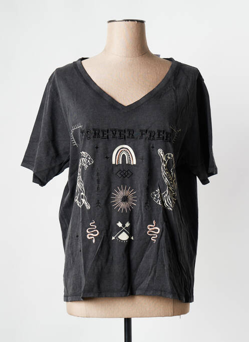 T-shirt noir ROSE GARDEN pour femme