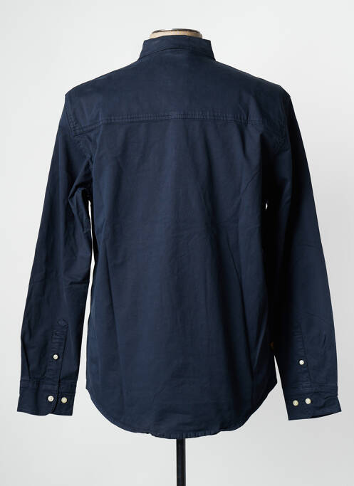 Chemise manches longues bleu marine DAYTONA pour homme