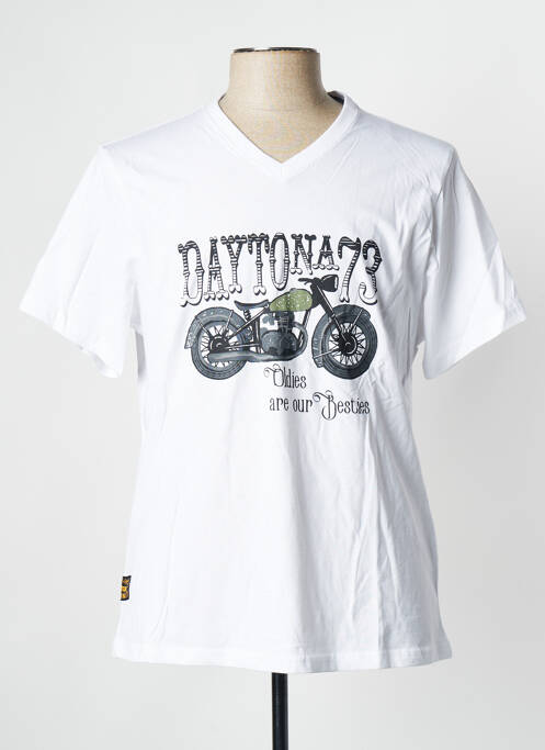 T-shirt blanc DAYTONA pour homme