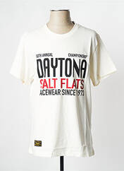 T-shirt blanc casse DAYTONA pour homme seconde vue