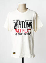 T-shirt blanc casse DAYTONA homme