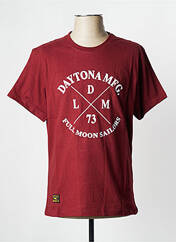 T-shirt bordeaux DAYTONA pour homme seconde vue