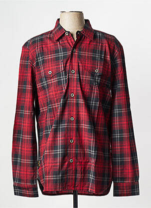 Chemise manches longues rouge DAYTONA homme