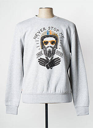 Sweat-shirt gris clair DAYTONA pour homme