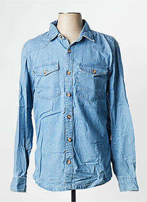 Chemise manches longues bleu DAYTONA homme
