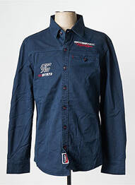 Chemise manches longues bleu marine DAYTONA homme