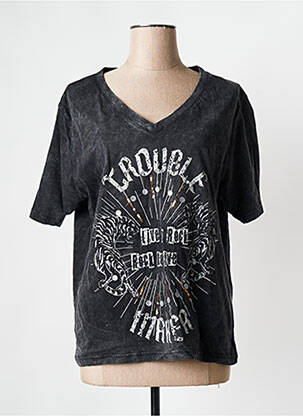 T-shirt noir ROSE GARDEN pour femme