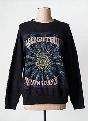 Sweat-shirt noir ROSE GARDEN pour femme