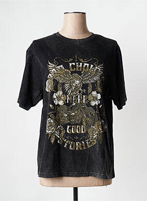 T-shirt noir ROSE GARDEN pour femme