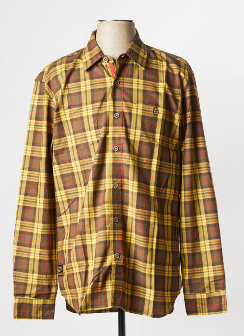 Chemise manches longues marron DAYTONA pour homme