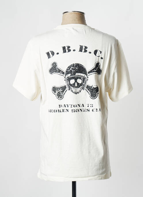 T-shirt blanc casse DAYTONA pour homme
