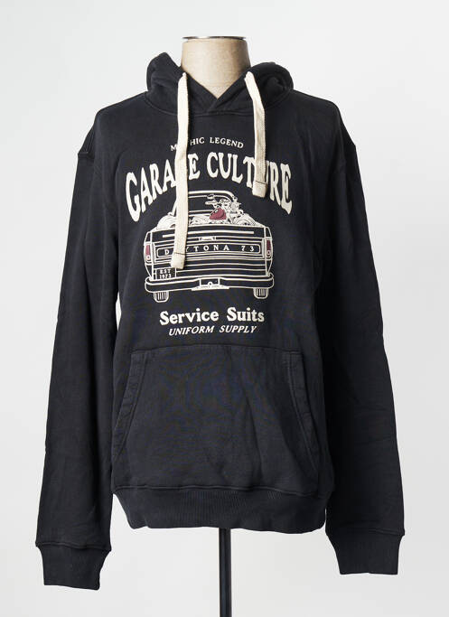 Sweat-shirt à capuche noir DAYTONA pour homme