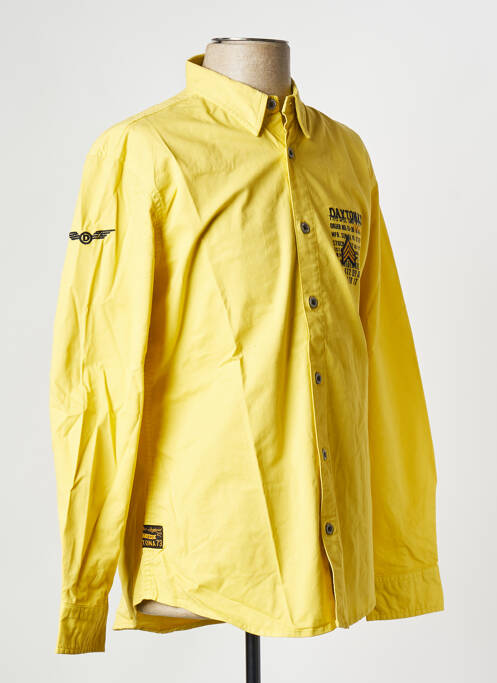 Chemise manches longues jaune DAYTONA pour homme