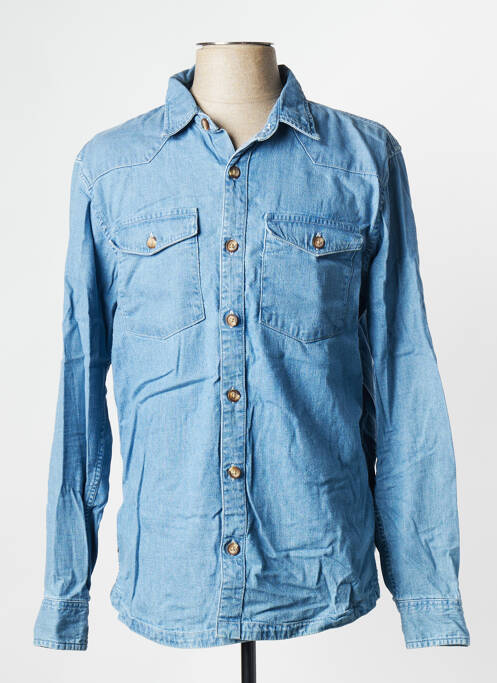 Chemise manches longues bleu DAYTONA pour homme