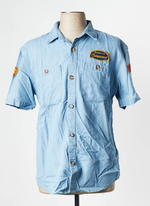 Chemise manches courtes bleu DAYTONA pour homme