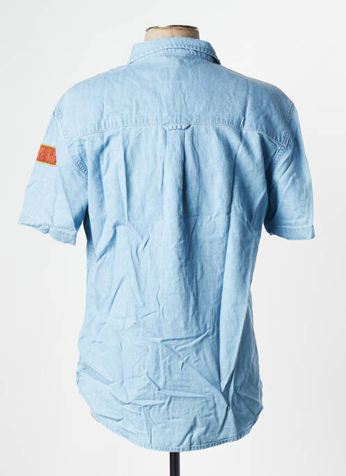 Chemise manches courtes bleu DAYTONA pour homme