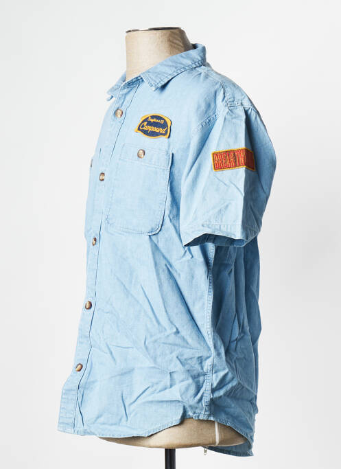 Chemise manches courtes bleu DAYTONA pour homme