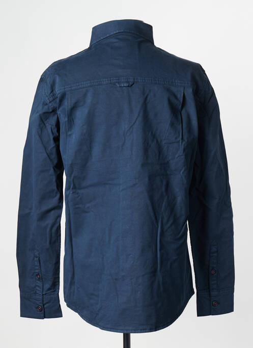 Chemise manches longues bleu marine DAYTONA pour homme