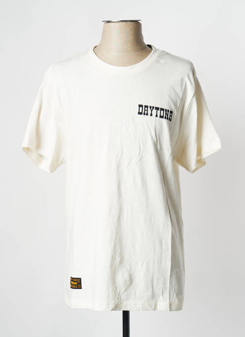 T-shirt blanc casse DAYTONA pour homme
