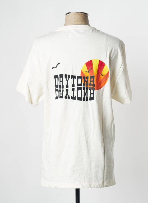 T-shirt blanc casse DAYTONA pour homme