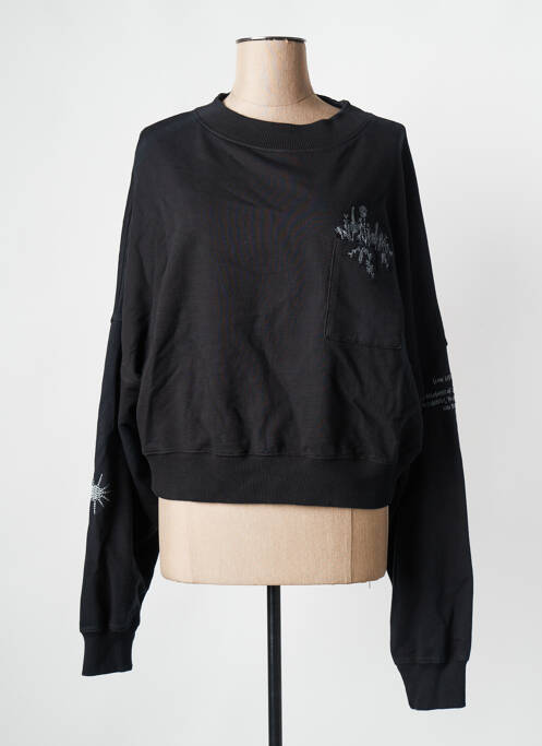 Sweat-shirt noir ROSE GARDEN pour femme