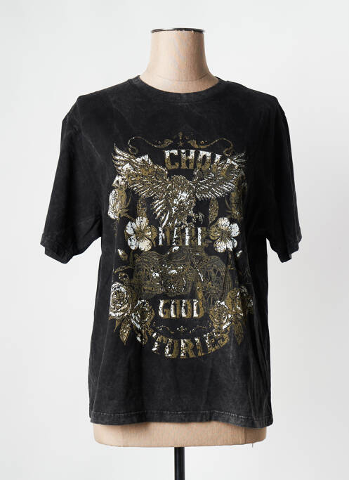 T-shirt noir ROSE GARDEN pour femme