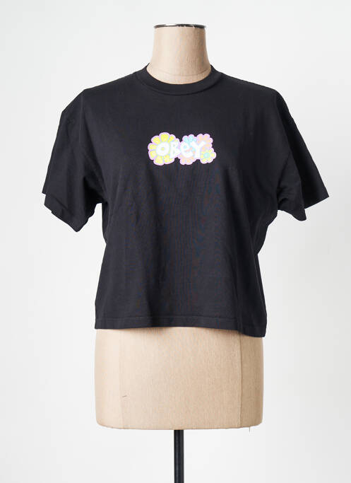 T-shirt noir OBEY pour femme