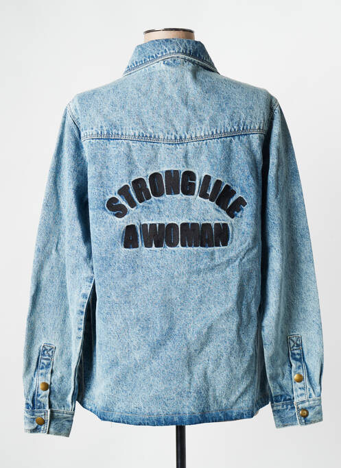 Veste en jean bleu ciel ROSE GARDEN pour femme