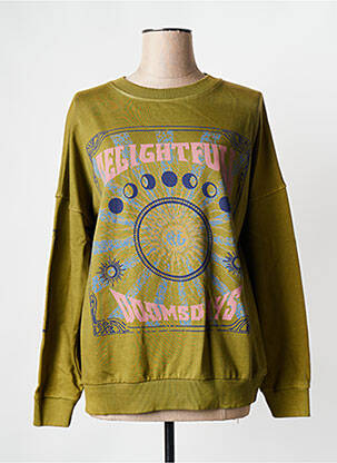 Sweat-shirt vert ROSE GARDEN femme