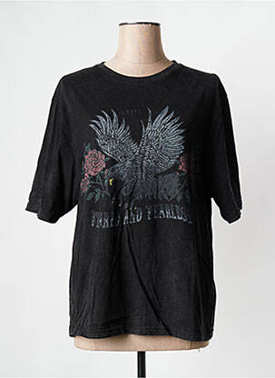 T-shirt noir ROSE GARDEN femme