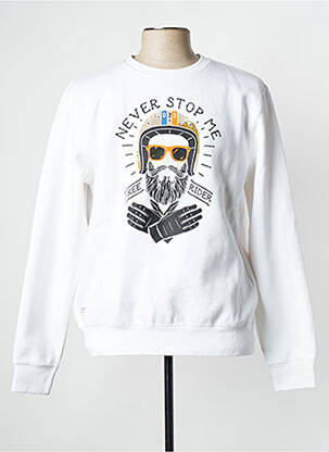 Sweat-shirt blanc DAYTONA pour homme