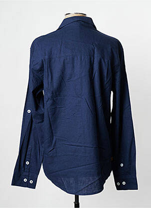 Chemise manches longues bleu marine DAYTONA homme