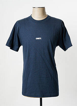 T-shirt bleu OBEY pour homme